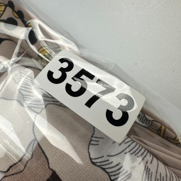 Susan Graver Top Womens 3X Tan Floral Beaded Liquid Knit Stretch Comfort Office - Picture 15 of 15